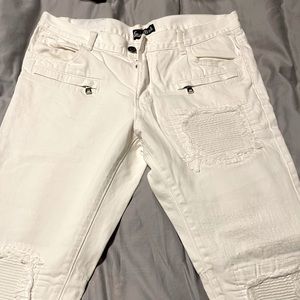 White Embellish Jeans size 36 in good condition.